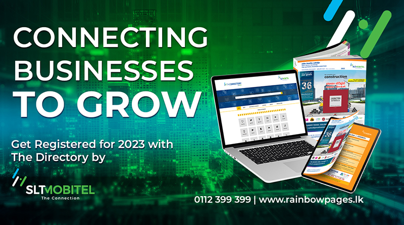 SLT-MOBITEL ජාතික ව්යාපාර නාමාවලිය ‘Rainbow Pages’ වෙතින් SLT-MOBITEL ජාතික ව්යාපාර නාමාවලිය ‘Rainbow Pages’ වෙතින්