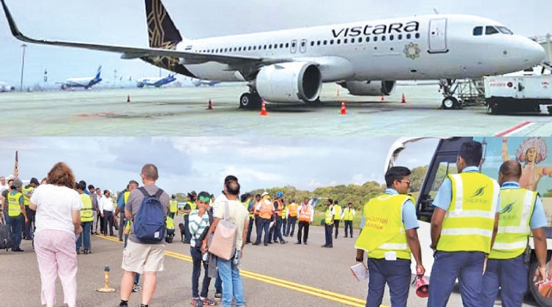ඉන්දීය ගුවන් යානයක් බෝම්බ බියක් නිසා හදිසියේ කටුනායකට