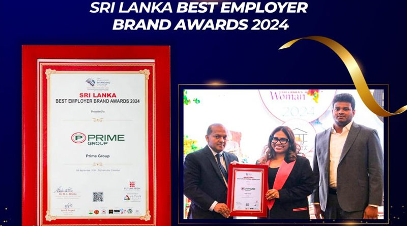 ප්‍රයිම් සමූහය, “2024 වසරේ ශ්‍රී ලංකාවේ විශිෂ්ටතම සේව්‍ය සන්නාමය” ලෙසින් සම්මානයෙන් පිදුම් ලබයි