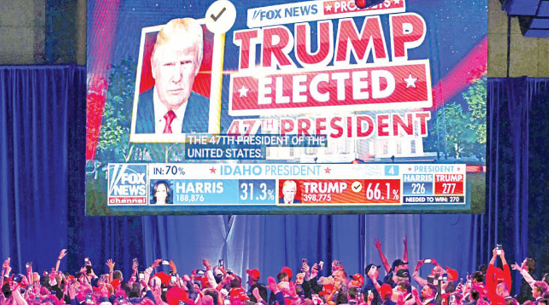 ඩොනල්ඩ් ට්රම්ප් දෙවැනි වතාවටත් අමෙරිකාවේ බලය අල්ලයි ඩොනල්ඩ් ට්රම්ප් දෙවැනි වතාවටත් අමෙරිකාවේ බලය අල්ලයි