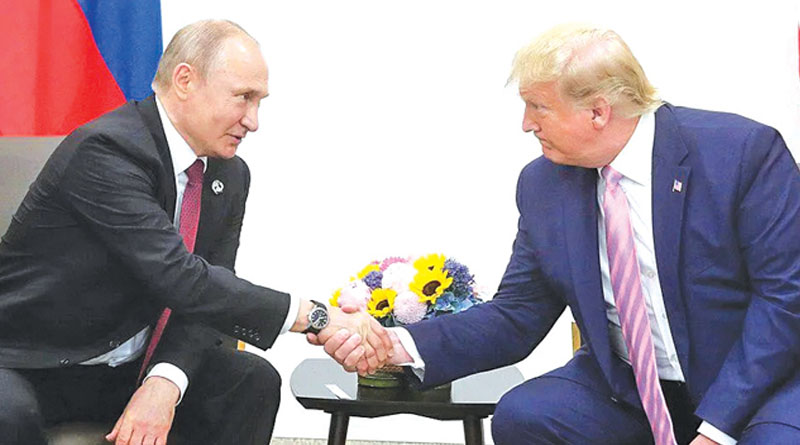 ‘ඔහු නිර්භීත මිනි­සෙක්’ ඩොනල්ඩ් ට්‍රම්ප්ට පුටි­න්ගෙන් සුබ පැතුම්