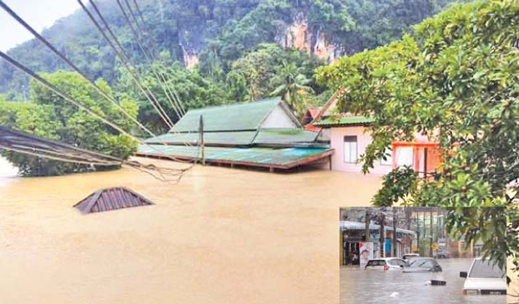 මැලේසියාවට හා තායිලන්තයටත් ගංවතුර බලපෑම්
