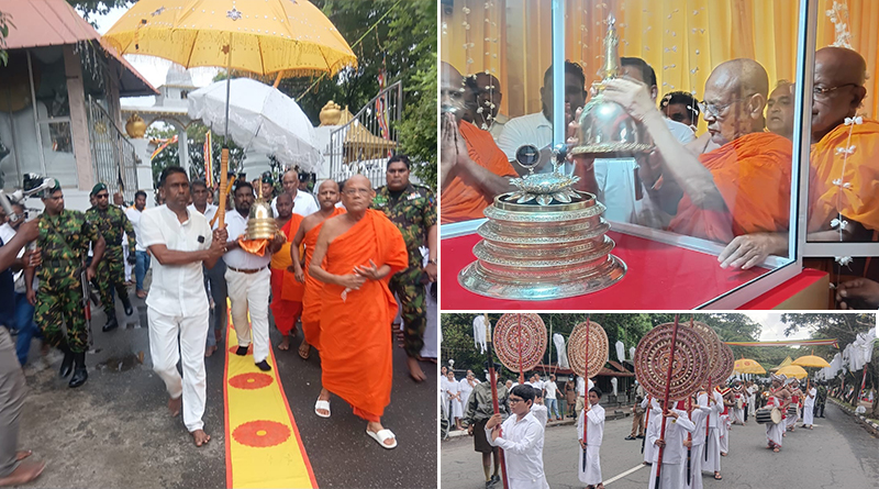 කොළඹ පොසොන් කලාපයට සාංචි අග්‍රශ්‍රාවක ධාතූන් වහන්සේලා වැඩම කරයි