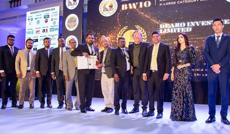 Dearo Investment සමාගම BWIO සම්මාන ත්‍රිත්වයකින් පිදුම් ලබයි