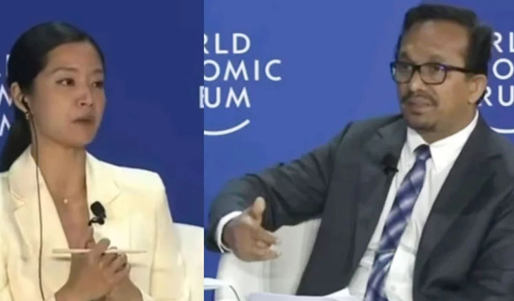 Wold Economic Forum ඇමති හදුන්ගේ ඉංග‍්‍රිසි කතාවට විවේචන