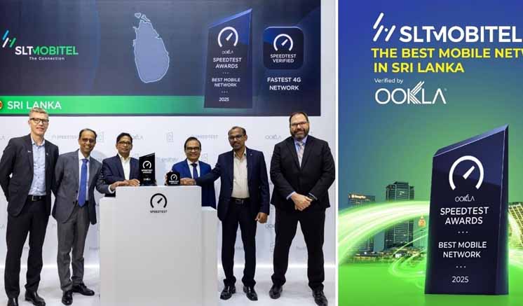SLT-MOBITEL ශ්‍රී ලංකාවේ අංක 1 ජංගම දුරකථන ජාලය ලෙස  Ookla® සම්මාන දිනයි